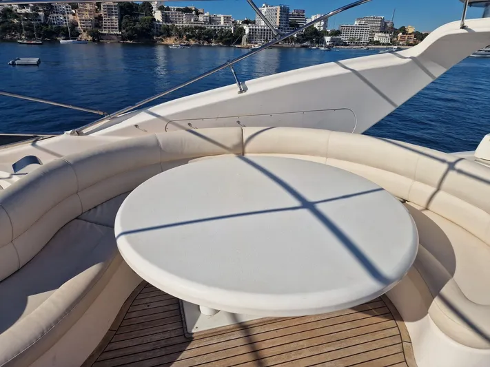  Yacht Photos Pics Luxurious seating area on 2000 Astondoa 82 GLX yacht with ocean view.