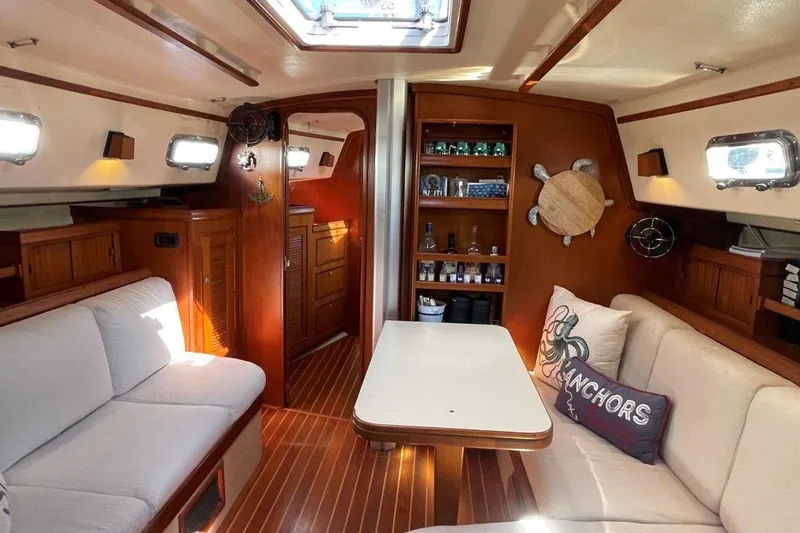 Dream Flower Yacht Photos Pics 1995 Island Packet 40 folding table