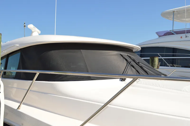 Andros Yacht Photos Pics 2016 Tiara Yachts C44 Coupe with sleek design and tinted windows.