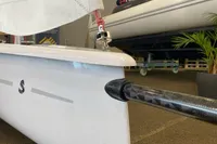 2023 Beneteau First 14 sailboat detail, showcasing sleek design and craftsmanship.