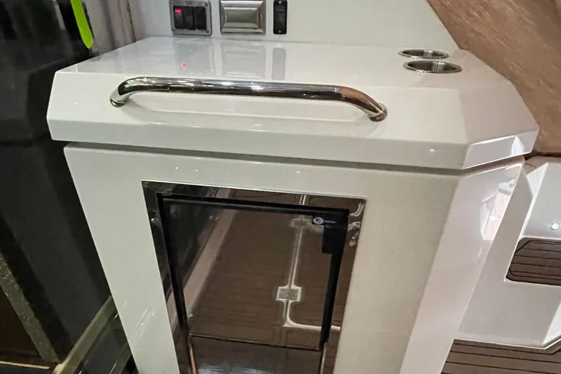 Plan B Yacht Photos Pics 2012 Cruisers Yachts 48 Cantius interior detail with sleek cabinetry and modern fixtures.