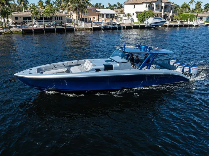 Palladium Yacht Photos Pics Midnight Express 43 PALLADIUM - Port Aerial Profile