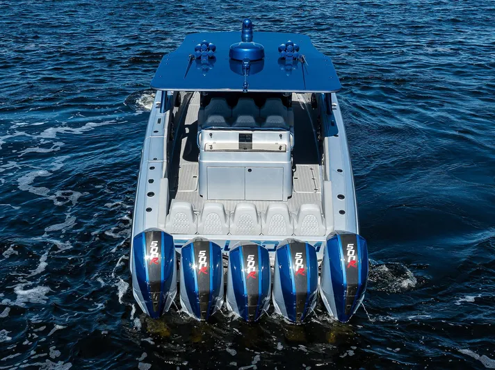 Palladium Yacht Photos Pics Midnight Express 43 PALLADIUM - Aft Aerial Profile