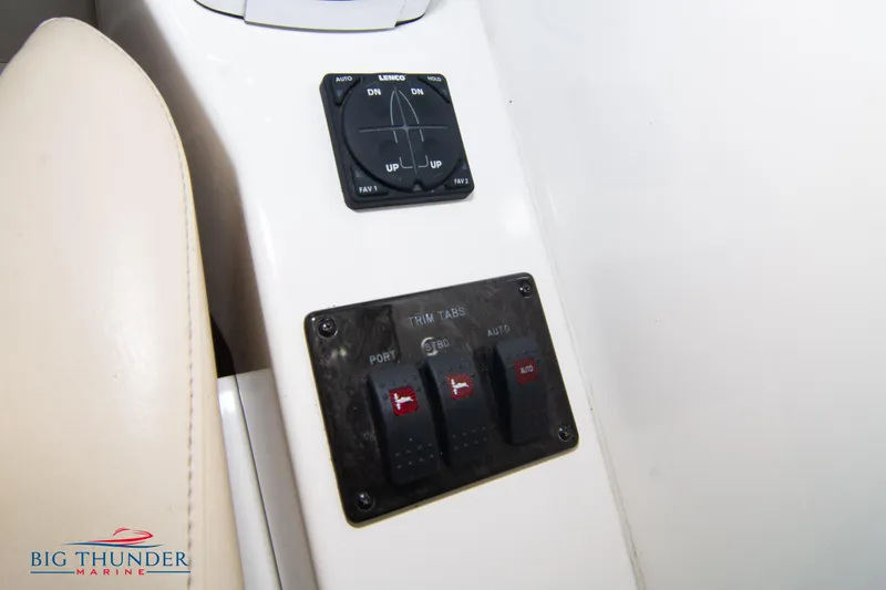  Yacht Photos Pics Control panel of a 2012 Sea Ray 410 Sundancer boat.