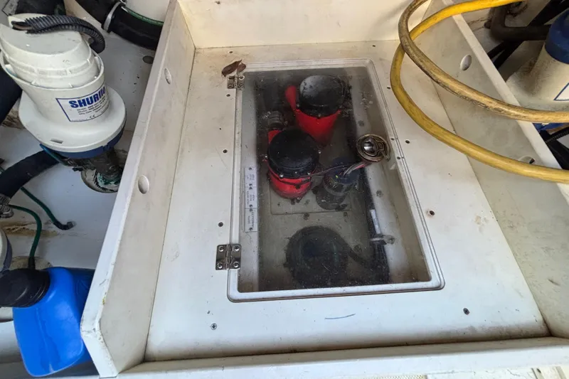  Yacht Photos Pics 2016 Hydra-Sports 4200 Siesta engine compartment with visible components and wiring.