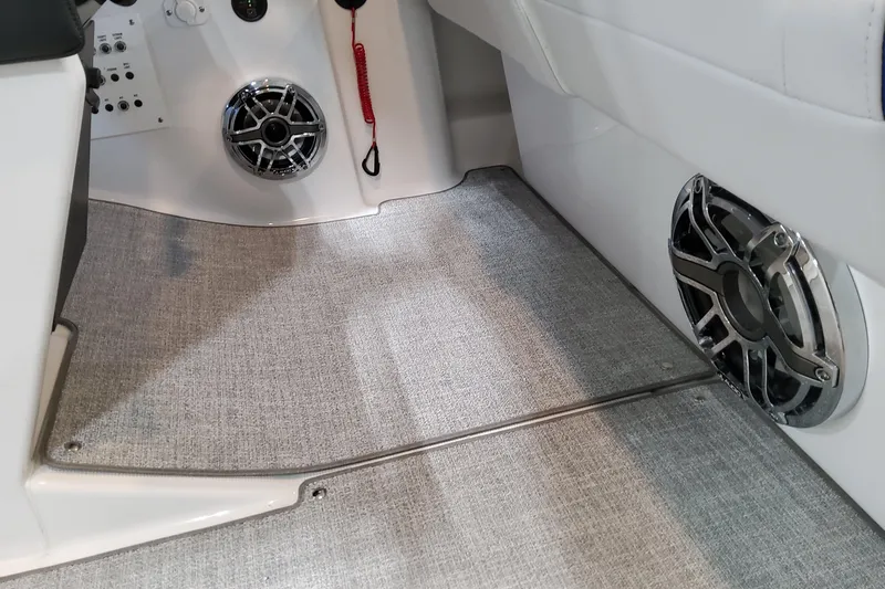  Yacht Photos Pics Interior of 2026 Formula 310 Bowrider I/O featuring speakers and carpeted flooring.