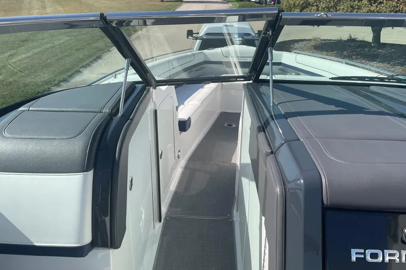  Yacht Photos Pics 2016 Formula 330 Crossover Bowrider interior with sleek design and spacious seating.