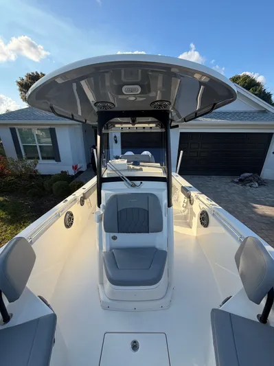  Yacht Photos Pics 2024 Cobia 240 Center Console boat parked outdoors.