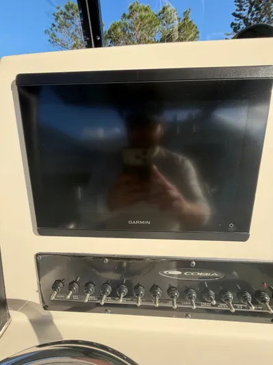  Yacht Photos Pics Garmin display on 2024 Cobia 240 Center Console boat.