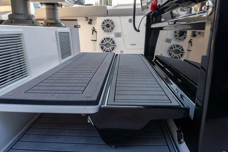 Almost Heaven Yacht Photos Pics 2024 Everglades 395 Center Console interior with sleek design and modern features.