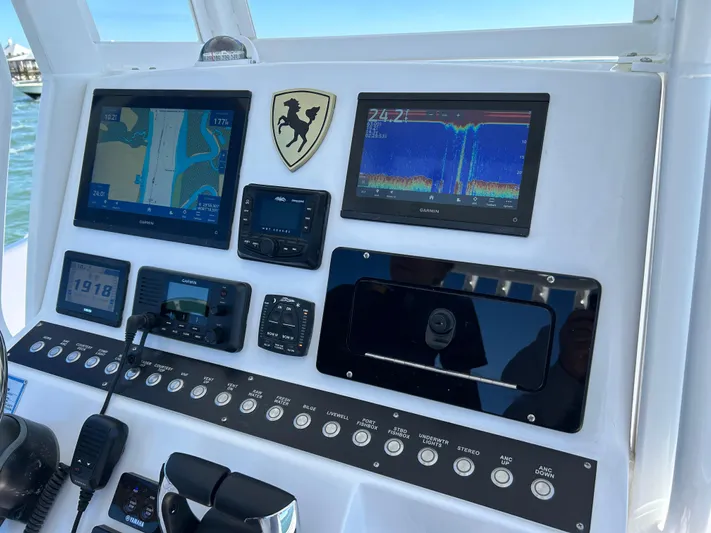 Highly Upgraded - 2025 Century 2600 Cc Yacht Photos Pics 2025 Century 2600 Center Console dashboard with navigation and control systems.