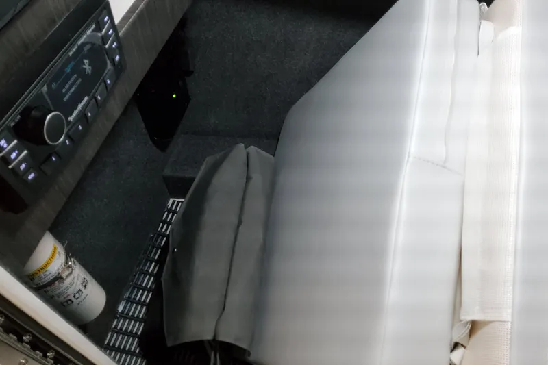  Yacht Photos Pics 2026 Formula 310 Bowrider OB interior with audio system and seating.