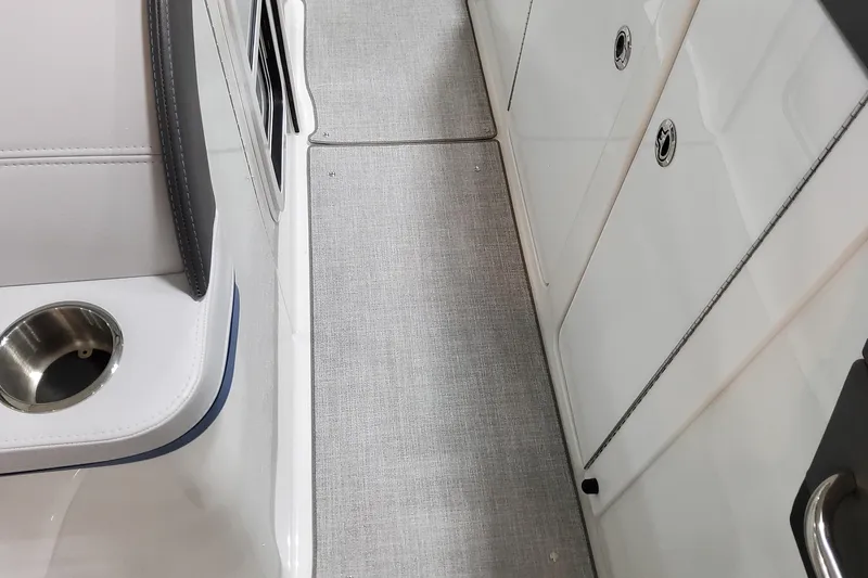  Yacht Photos Pics Interior view of 2026 Formula 310 Bowrider OB, featuring sleek seating and modern design elements.