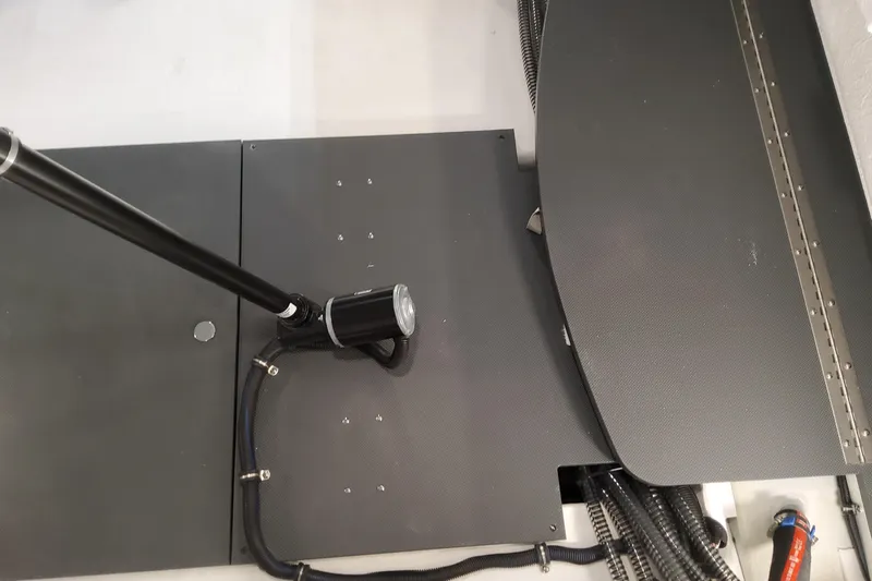  Yacht Photos Pics 2026 Formula 310 Bowrider OB interior detail with mechanical components and wiring.