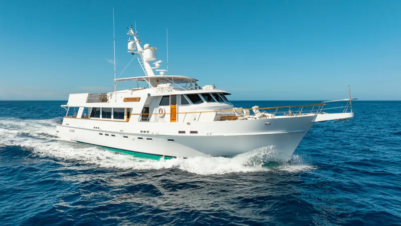 Serenity Yacht Photos Pics Starboard Bow Profile