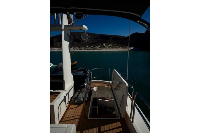 Big Blue Yacht Photos Pics Luxury yacht Fairline Squadron 78 Custom 2014, docked with scenic coastal view.