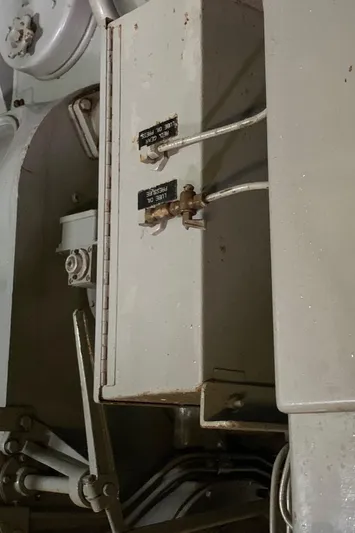  Yacht Photos Pics Control panel inside 1955 Tugboat L-T 100 Steel Army Tug.