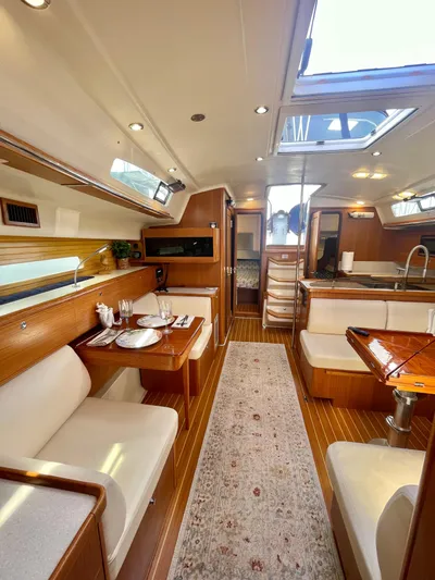  Yacht Photos Pics Luxurious 2017 Catalina 425 yacht interior with elegant wood finish and spacious seating.