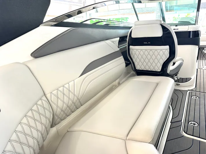  Yacht Photos Pics Interior of 2024 Sea Ray 260 SLX OB with luxurious seating.