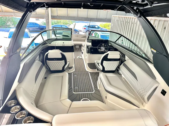  Yacht Photos Pics Interior of 2024 Sea Ray 260 SLX OB with luxurious seating.