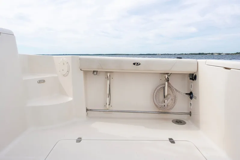  Yacht Photos Pics Interior of 2012 Pursuit OS 345 Offshore with rope and sea view.