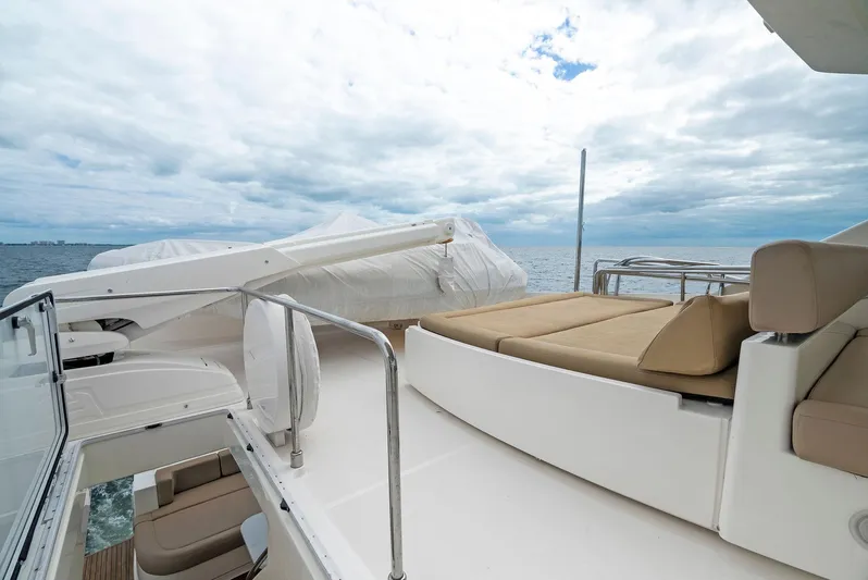 Bon Bon Yacht Photos Pics Luxurious 2012 Ferretti Yachts 800 with spacious deck and comfortable seating.