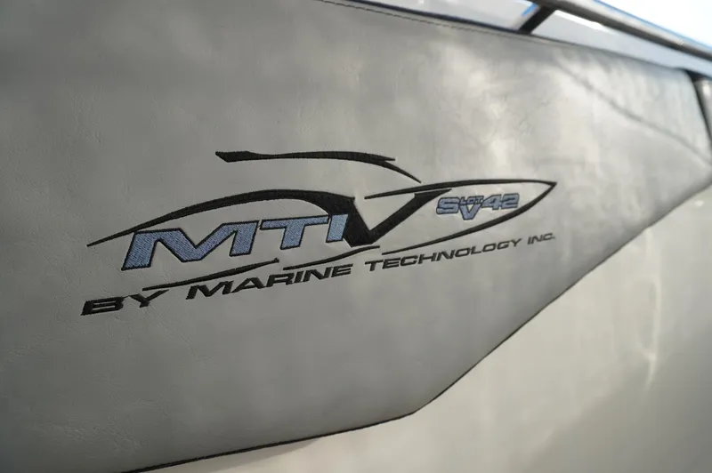  Yacht Photos Pics MTI 42 XSF 2015 logo on boat by Marine Technology Inc.