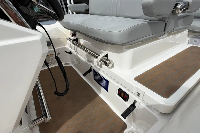  Yacht Photos Pics 2023 Williams Jet Tenders Dieseljet 625 interior with seating and controls.