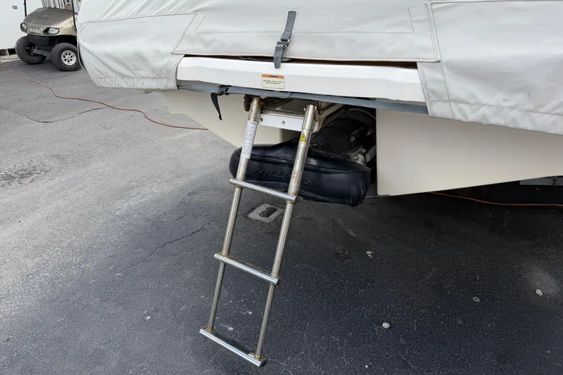  Yacht Photos Pics Williams Jet Tenders Dieseljet 625, 2023 model, with a ladder and protective cover.