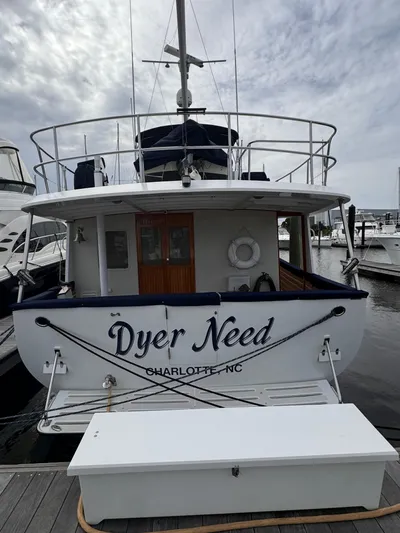 Dyer Need Yacht Photos Pics Kadey-Krogen 48 yacht, 1996 model, named "Dyer Need," docked in Charlotte, NC.