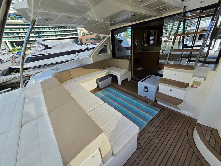  Yacht Photos Pics Luxurious 2015 Absolute 56 FLY yacht interior with spacious seating and modern design.