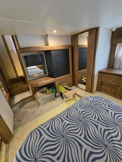  Yacht Photos Pics Luxurious interior of 2015 Absolute 56 FLY yacht with modern wood finishes and stylish decor.