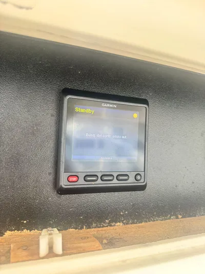  Yacht Photos Pics Garmin marine display on 2000 Ocean Yachts 48 dashboard.