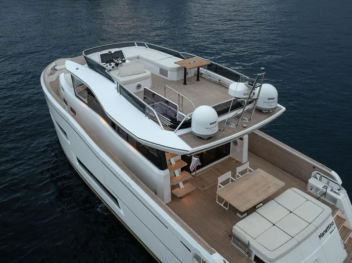  Yacht Photos Pics 2022 Pardo Yachts E60 luxury yacht with spacious deck and modern design on the water.