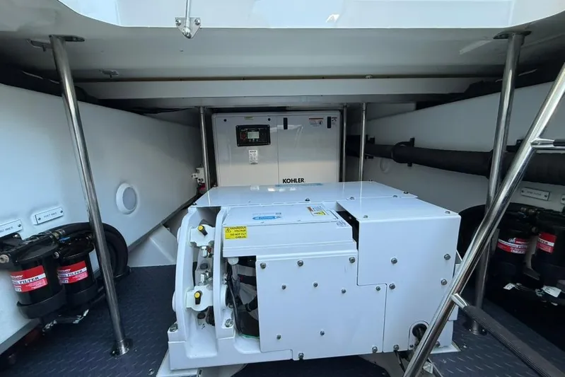  Yacht Photos Pics Engine room of 2022 Formula 500 Super Sport Crossover with Kohler generator.