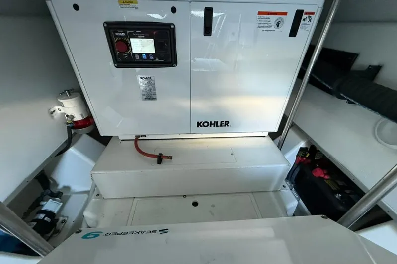  Yacht Photos Pics Engine room of 2022 Formula 500 Super Sport Crossover with Kohler generator.