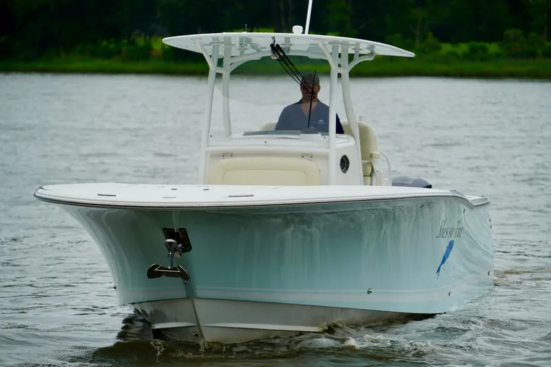  Yacht Photos Pics 2015 Southport 29 FE boat cruising on a calm river.