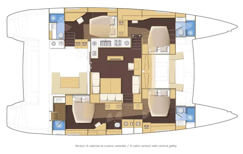  Yacht Photos Pics Manufacturer Provided Image: Lagoon 560 S2 4 Cabin Layout Plan