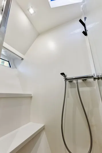 La Ruta Yacht Photos Pics Interior shower area of 2017 Riva Rivamare yacht with modern design.