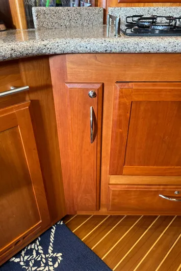 Its A Blast Yacht Photos Pics Wooden cabinetry and granite countertop in 2010 Sabre 52 Salon Express yacht kitchen.