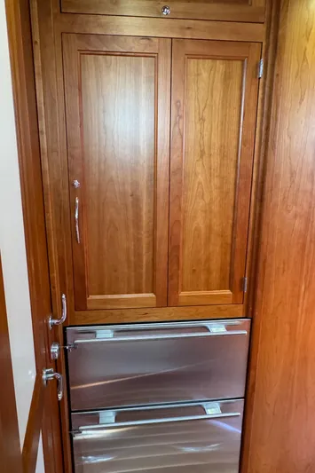 Its A Blast Yacht Photos Pics Wooden cabinet and stainless steel drawers in 2010 Sabre 52 Salon Express yacht.