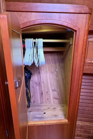 Its A Blast Yacht Photos Pics Wooden closet interior on 2010 Sabre 52 Salon Express yacht.