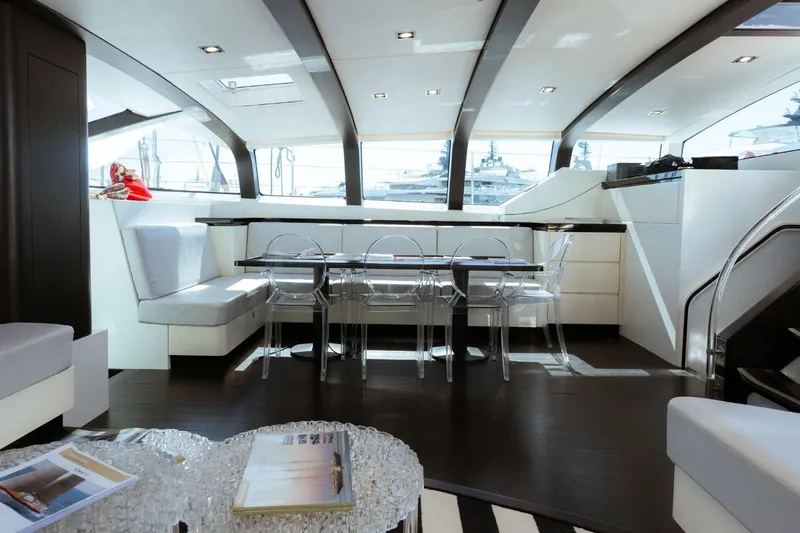 Nomad IV Yacht Photos Pics Saloon – dining area view