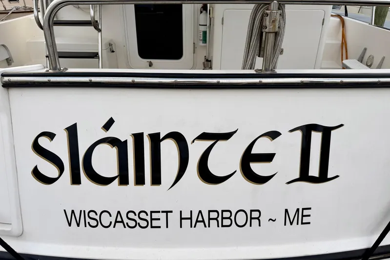 Slainte II Yacht Photos Pics 2008 Nordic Tug 42 boat named "Sl&aacute;inte II" at Wiscasset Harbor, ME.