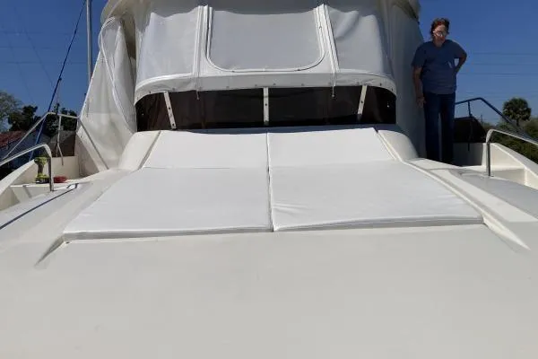 Kimberly Dawn Yacht Photos Pics 2014 Aquila 48 PC yacht with spacious deck and canopy.