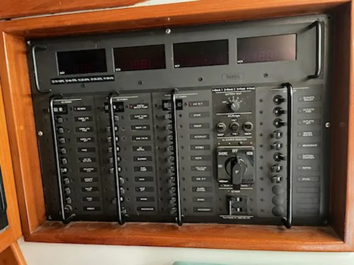 Condor Yacht Photos Pics Electrical control panel on a 1996 J Boats J/160 sailboat.