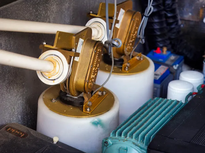 Syrenka Yacht Photos Pics Engine room components of a 2008 Regal Commodore 4060 boat.