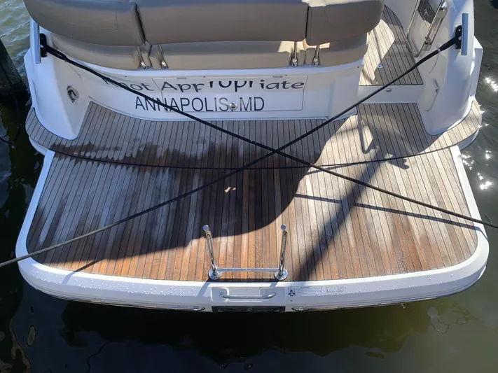  Yacht Photos Pics 2015 Bavaria S36 Coupe boat with wooden deck, docked in Annapolis, MD.