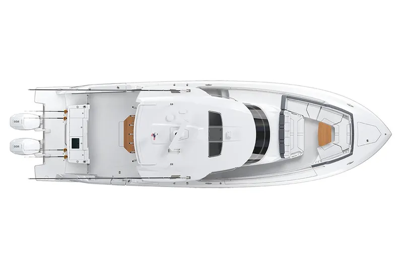 Str8to Yacht Photos Pics Manufacturer Provided Image: 2025 Tiara Yachts 43 LS top view, showcasing sleek design and spacious layout.