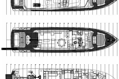  Yacht Photos Pics Blueprint of 2017 Ferretti Yachts 850, showcasing detailed deck layouts.